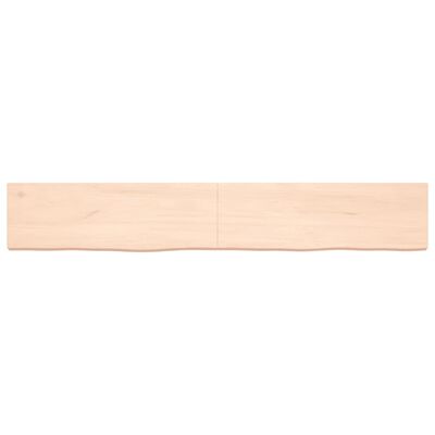 vidaXL Comptoir de salle de bain 180x30x(2-6)cm bois massif non traité