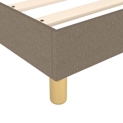 vidaXL Sommier à lattes de lit avec matelas Taupe 200x200 cm Tissu