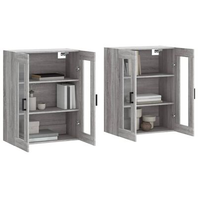 vidaXL Armoires murales 2 pcs sonoma gris bois d'ingénierie