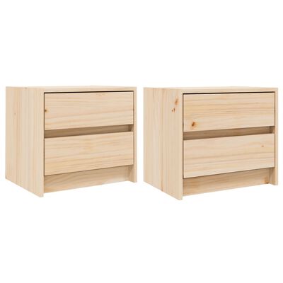 vidaXL Tables de chevet 2 pcs 40x31x35,5 cm bois de pin massif