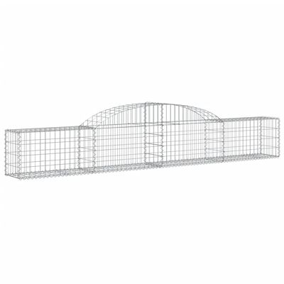 vidaXL Paniers à gabions arqués 13 pcs 300x30x40/60 cm fer galvanisé