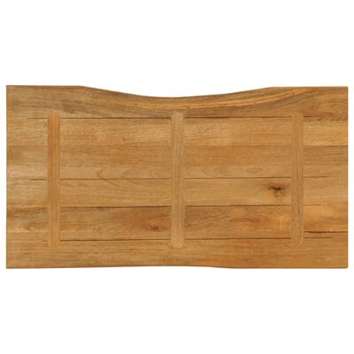 vidaXL Dessus de table 120x60x3,8 cm bord vivant bois massif manguier