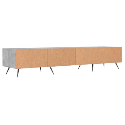 vidaXL Meuble TV gris béton 150x36x30 cm bois d'ingénierie