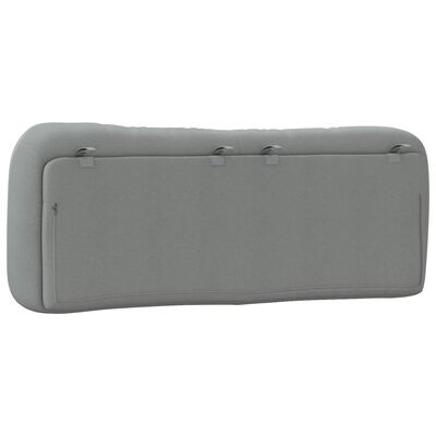 vidaXL Coussin de tête de lit gris clair 140 cm tissu