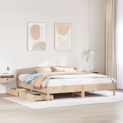 vidaXL Cadre de lit sans matelas 180x200 cm bois massif de pin