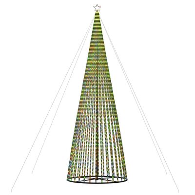 vidaXL Arbre de Noël lumineux conique 1544 LED colorées 500 cm