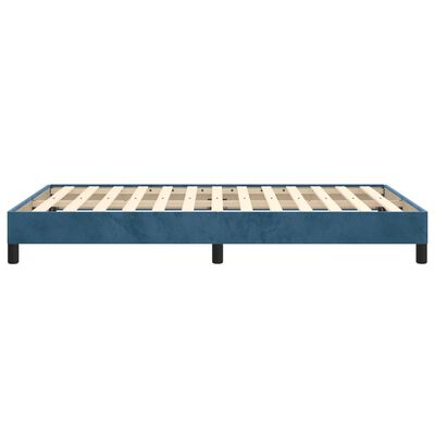 vidaXL Cadre de lit bleu foncé 120x190 cm velours