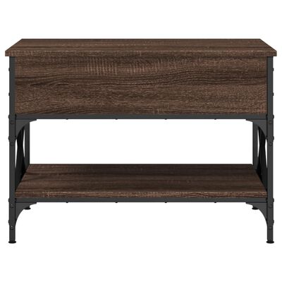 vidaXL Table basse chêne marron 70x50x50 cm bois d'ingénierie et métal