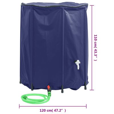 vidaXL Réservoir d'eau avec robinet pliable 1250 L PVC