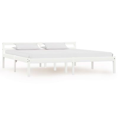 vidaXL Cadre de lit sans matelas blanc bois massif de pin 180x200 cm