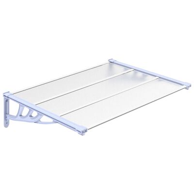 vidaXL Auvent de porte Gris et transparent 122x90 cm Polycarbonate