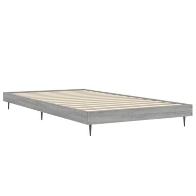 vidaXL Cadre de lit sans matelas sonoma gris 100x200 cm