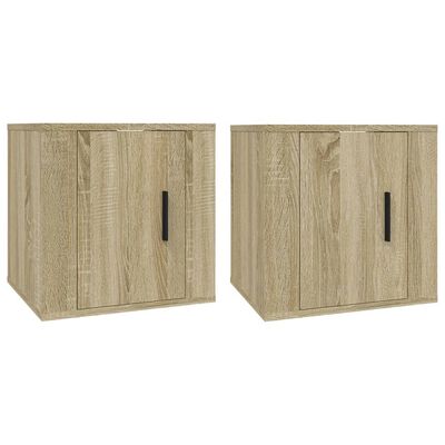 vidaXL Meubles TV muraux 2 pcs Chêne sonoma 40x34,5x40 cm