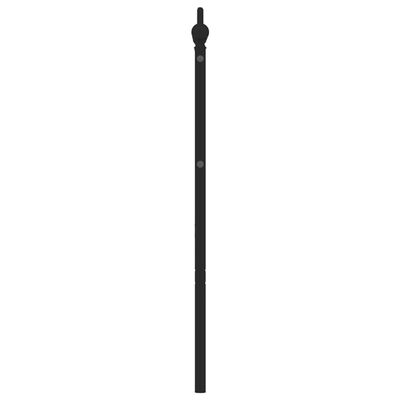 vidaXL Tête de lit métal noir 180 cm