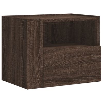 vidaXL Table de chevet murale chêne marron 45x30x35 cm