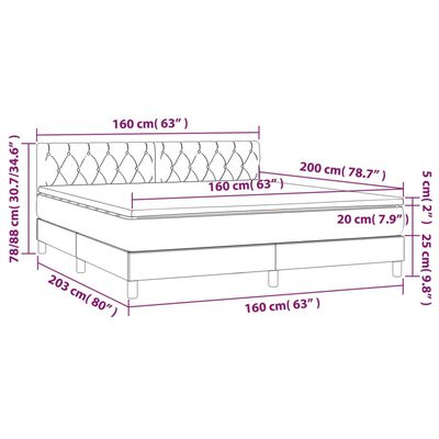 vidaXL Sommier à lattes de lit avec matelas et LED Rose 160x200 cm