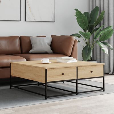 vidaXL Table basse chêne sonoma 100x99x40 cm bois d'ingénierie