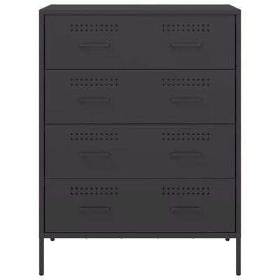 vidaXL Buffet noir 68x39x89 cm acier