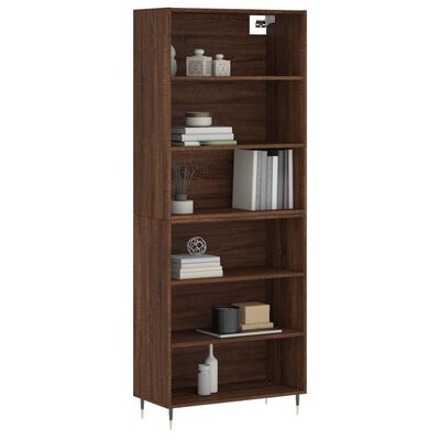 vidaXL Buffet chêne marron 69,5x32,5x180 cm bois d'ingénierie