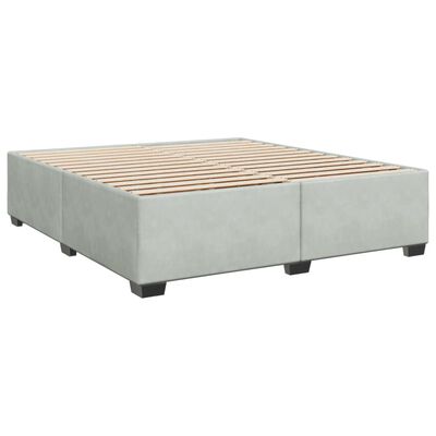 vidaXL Sommier à lattes de lit et matelas Gris clair 200x200cm Velours