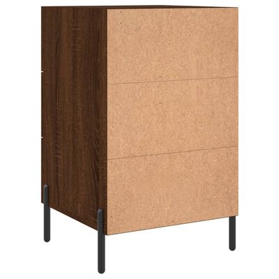 vidaXL Table de chevet chêne marron 40x40x66 cm bois d'ingénierie