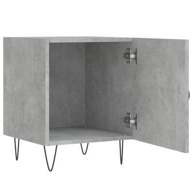 vidaXL Table de chevet gris béton 40x40x50 cm bois d’ingénierie