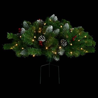 vidaXL Arbre de Noël artificiel pré-éclairé d'allée vert 40 cm PVC