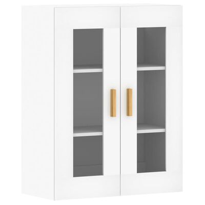 vidaXL Armoires murales 2 pcs blanc bois d'ingénierie