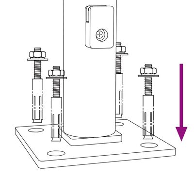 vidaXL Clôture en mailles de chaîne avec bride argenté 1,1x25 m