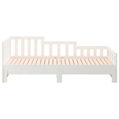 vidaXL Lit coulissant sans matelas blanc 2x(90x190) cm