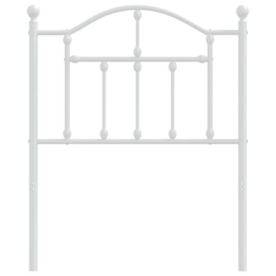 vidaXL Tête de lit métal blanc 75 cm