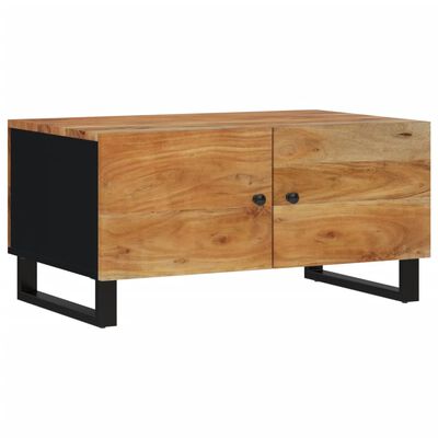 vidaXL Table basse 80x50x40 cm Bois d'acacia solide et d'ingénierie