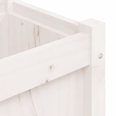 vidaXL Jardinières 2 pcs blanc bois de pin massif