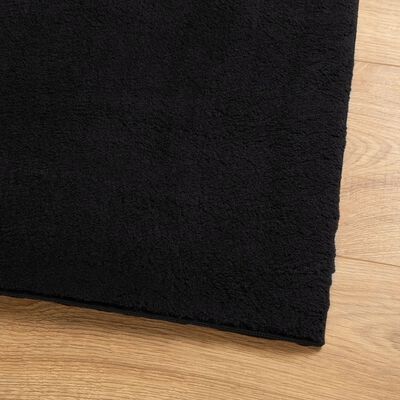 vidaXL Tapis HUARTE à poils courts doux et lavable noir 80x150 cm