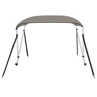 vidaXL Auvent bimini à 2 arceaux gris 180x150x110 cm