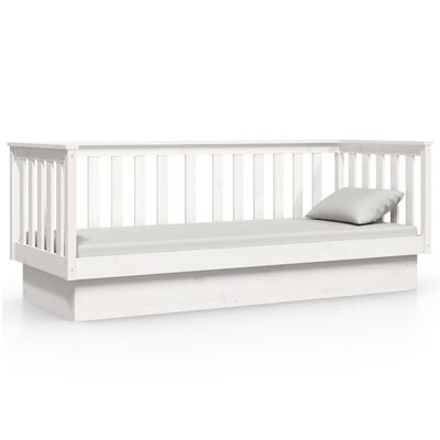 vidaXL Lit de jour sans matelas blanc 90x190 cm bois de pin massif