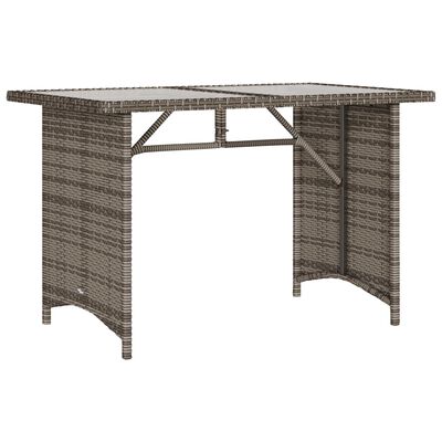 vidaXL Ensemble à manger de jardin et coussins 2 pcs gris rotin