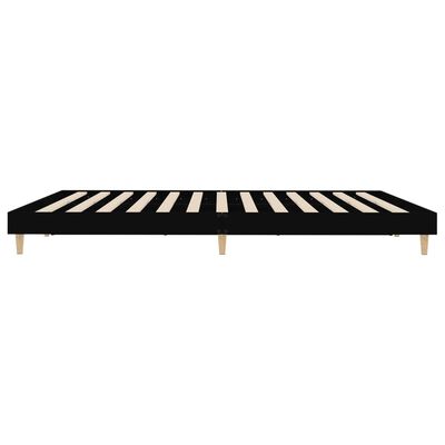 vidaXL Cadre de lit sans matelas noir 150x200 cm bois d'ingénierie