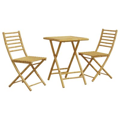 vidaXL Ensemble de bistro 3 pcs bambou