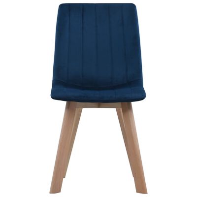 vidaXL Chaises à manger lot de 2 bleu velours