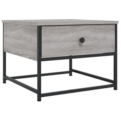 vidaXL Table basse sonoma gris 51x51x40 cm bois d'ingénierie