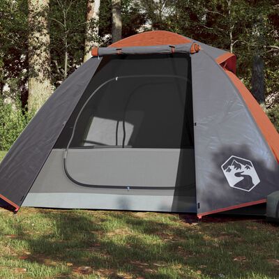 vidaXL Tente de camping à dôme 2 personnes orange imperméable