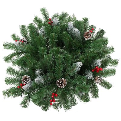 vidaXL Arbre de Noël artificiel pré-éclairé d'allée vert 40 cm PVC