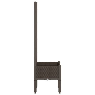 vidaXL Jardinière avec treillis marron 40x40x142 cm PP