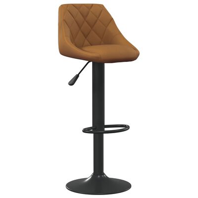 vidaXL Tabourets de bar lot de 2 marron velours