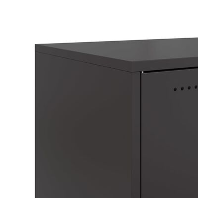 vidaXL Buffet noir 68x39x72 cm acier