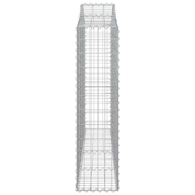 vidaXL Paniers à gabions arqués 6 pcs 200x30x120/140 cm Fer galvanisé