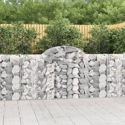 vidaXL Paniers à gabions arqués 10 pcs 200x30x100/120 cm Fer galvanisé