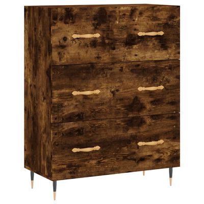 vidaXL Buffet chêne fumé 69,5x34x90 cm bois d'ingénierie