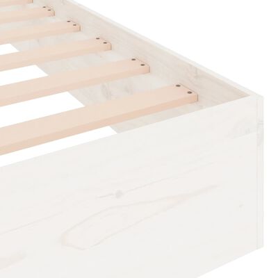 vidaXL Cadre de lit blanc bois massif 100x200 cm